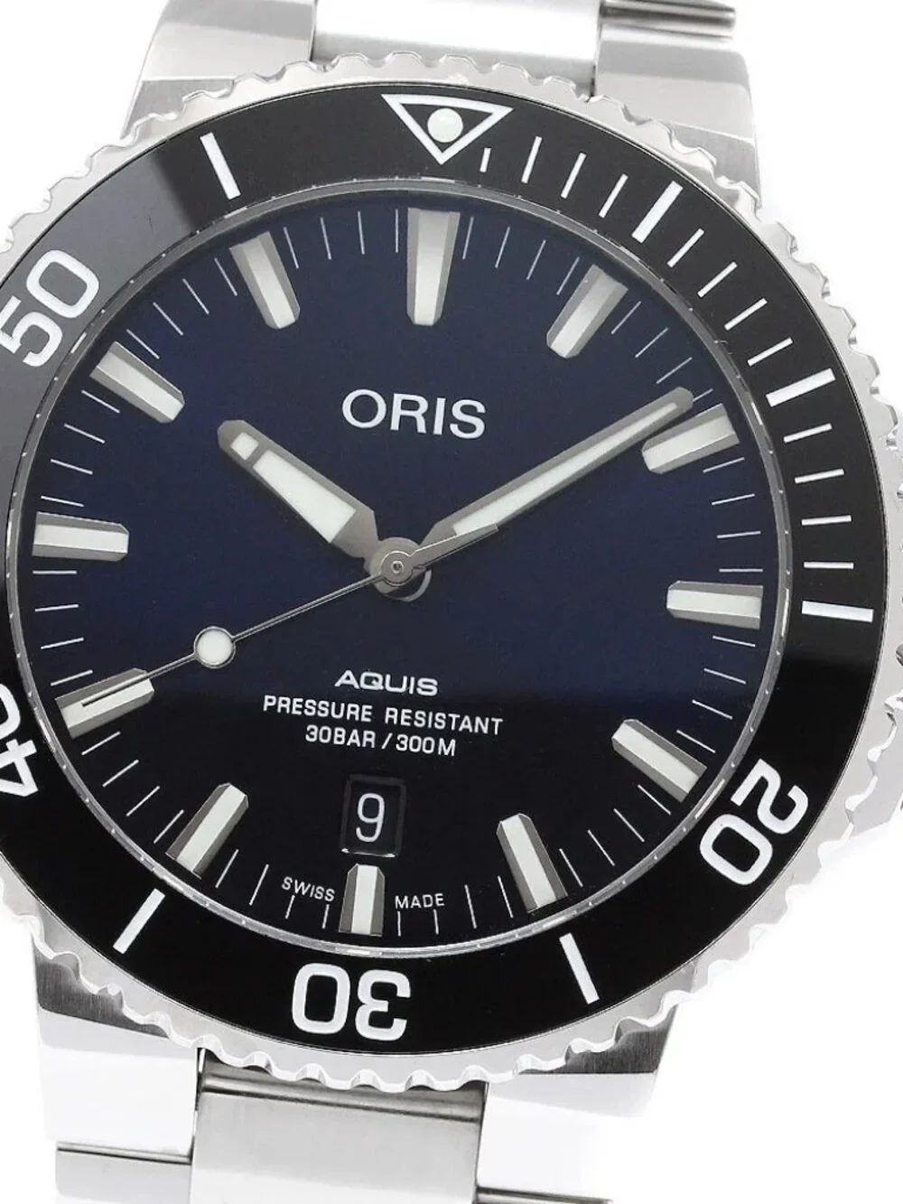 ORIS Aquis 01 733 7730 4135 Date Navy Dial Automatic Men's Watch_953495